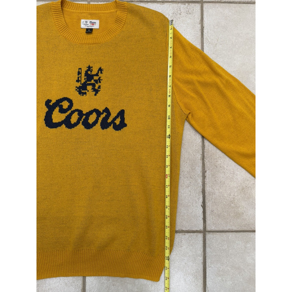 Brixton & Coors Banquet - Yellow Coors Crew Sweater - Women's Size: Large - Picture 8 of 11